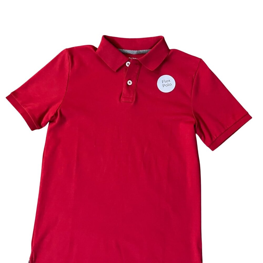 Arizona Boys L 14/16 Red Flex Polo Shirt New No Tags - Picture 10 of 10